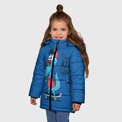Куртка зимняя для девочки Skate NYC, цвет: 3D-черный — фото 2
