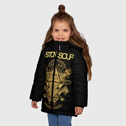 Куртка зимняя для девочки Stone Sour, цвет: 3D-черный — фото 2