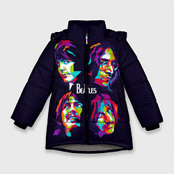 Зимняя куртка для девочки The Beatles: Art Faces
