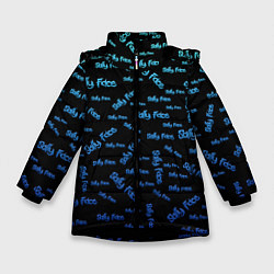 Куртка зимняя для девочки Sally Face: Blue Pattern, цвет: 3D-черный