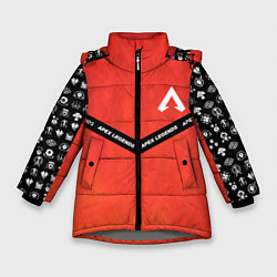 Куртка зимняя для девочки Apex Legends: Gamer, цвет: 3D-светло-серый