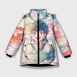 Куртка зимняя для девочки Пузыри, цвет: 3D-черный