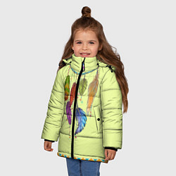 Куртка зимняя для девочки Ловец снов, цвет: 3D-красный — фото 2