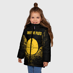 Куртка зимняя для девочки Twenty One Pilots: Yellow Moon, цвет: 3D-черный — фото 2