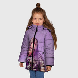 Куртка зимняя для девочки Billie Eilish: Violet Fashion, цвет: 3D-черный — фото 2
