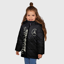 Куртка зимняя для девочки Mercedes AMG: Black Edition, цвет: 3D-красный — фото 2