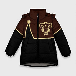 Куртка зимняя для девочки Черный Клевер: Мантия, цвет: 3D-светло-серый