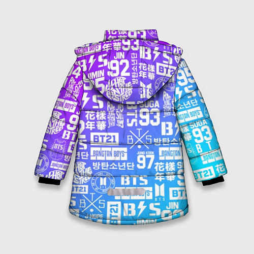 Зимняя куртка для девочки BTS Logos / 3D-Черный – фото 2