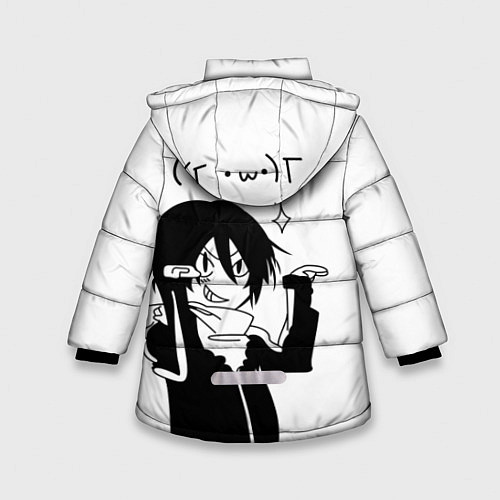 Зимняя куртка для девочки Бездомный бог / 3D-Черный – фото 2