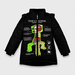 Куртка зимняя для девочки The Creeper, цвет: 3D-черный