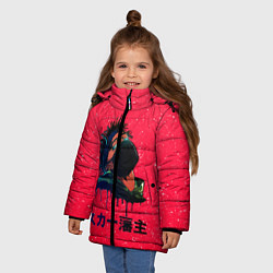 Куртка зимняя для девочки SCARLXRD Rap, цвет: 3D-черный — фото 2