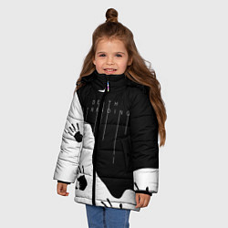 Куртка зимняя для девочки DEATH STRANDING, цвет: 3D-черный — фото 2