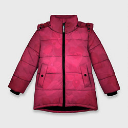 Куртка зимняя для девочки Любовь и счастье, цвет: 3D-черный