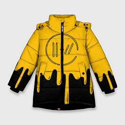 Куртка зимняя для девочки TWENTY ONE PILOTS, цвет: 3D-черный
