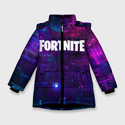 Куртка зимняя для девочки FORTNITE SEASON 9, цвет: 3D-черный