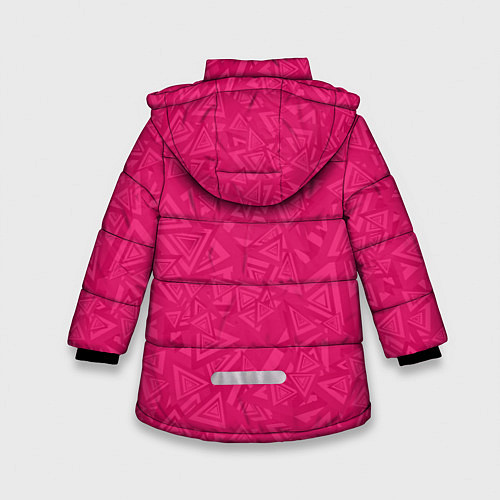 Зимняя куртка для девочки Абстракция и фигуры / 3D-Черный – фото 2