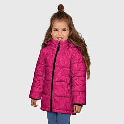 Куртка зимняя для девочки Абстракция и фигуры, цвет: 3D-черный — фото 2