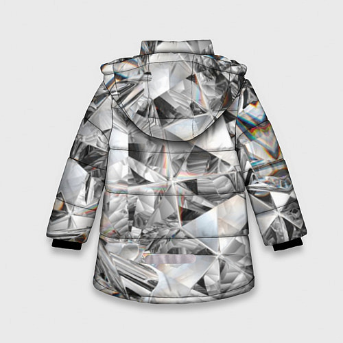 Зимняя куртка для девочки Бриллиантовый блеск / 3D-Черный – фото 2