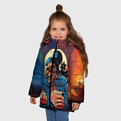 Куртка зимняя для девочки Шулер, цвет: 3D-черный — фото 2