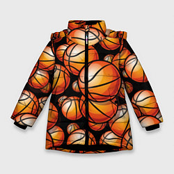 Зимняя куртка для девочки Баскетбольные яркие мячи