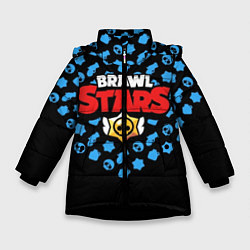Куртка зимняя для девочки Brawl Stars, цвет: 3D-черный