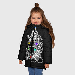 Куртка зимняя для девочки Undertale, цвет: 3D-светло-серый — фото 2