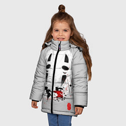 Куртка зимняя для девочки Унесенные призраками, цвет: 3D-светло-серый — фото 2