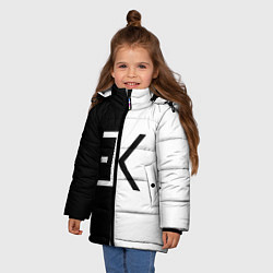 Куртка зимняя для девочки Егор Крид: ЕК, цвет: 3D-светло-серый — фото 2
