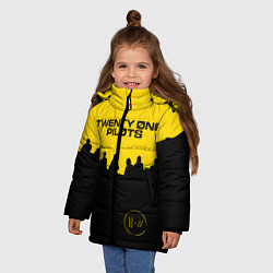 Куртка зимняя для девочки TOP: TRENCH, цвет: 3D-черный — фото 2
