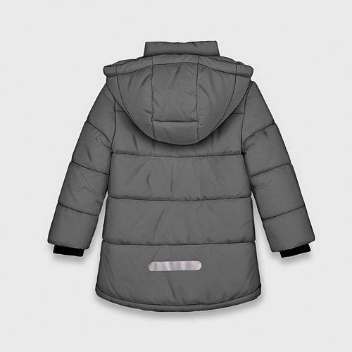 Зимняя куртка для девочки Битва драконов / 3D-Черный – фото 2
