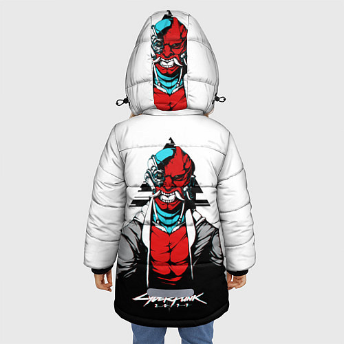Зимняя куртка для девочки Cyberpubk 2077 / 3D-Светло-серый – фото 4