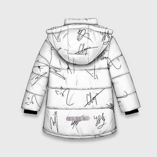 Зимняя куртка для девочки STRAY KIDS АВТОГРАФЫ / 3D-Черный – фото 2