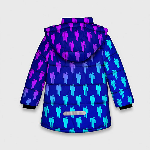 Зимняя куртка для девочки Billie Eilish: Violet Pattern / 3D-Черный – фото 2