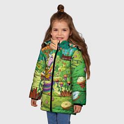 Куртка зимняя для девочки Ливнерог и Джейк, цвет: 3D-черный — фото 2