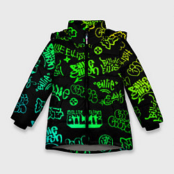 Зимняя куртка для девочки BILLIE EILISH: Grunge Graffiti