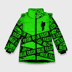 Куртка зимняя для девочки BILLIE EILISH: Green & Black Tape, цвет: 3D-черный