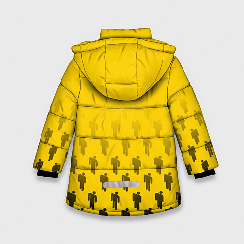 Зимняя куртка для девочки Billie Eilish: Yellow Autograph / 3D-Красный – фото 2