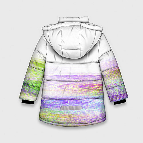Зимняя куртка для девочки BILLIE EILISH: White Glitch / 3D-Черный – фото 2