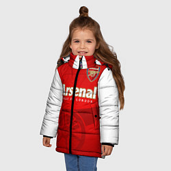 Куртка зимняя для девочки Arsenal, цвет: 3D-черный — фото 2