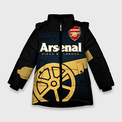 Куртка зимняя для девочки Arsenal, цвет: 3D-черный