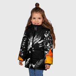 Куртка зимняя для девочки Король и Шут Анархия спина, цвет: 3D-черный — фото 2