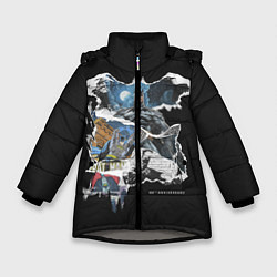 Куртка зимняя для девочки Batman Comics, цвет: 3D-светло-серый