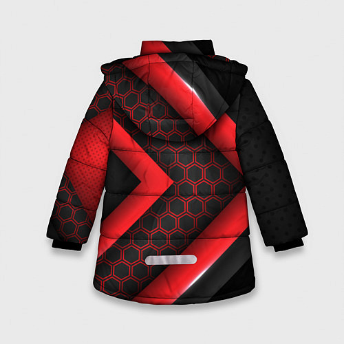 Зимняя куртка для девочки Mass Effect N7 / 3D-Черный – фото 2