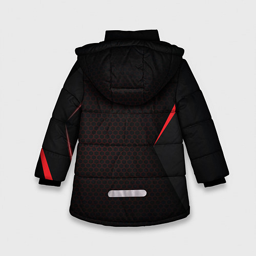 Зимняя куртка для девочки Mass Effect N7 / 3D-Черный – фото 2