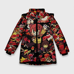 Куртка зимняя для девочки UNDERTALE CHARA, цвет: 3D-черный