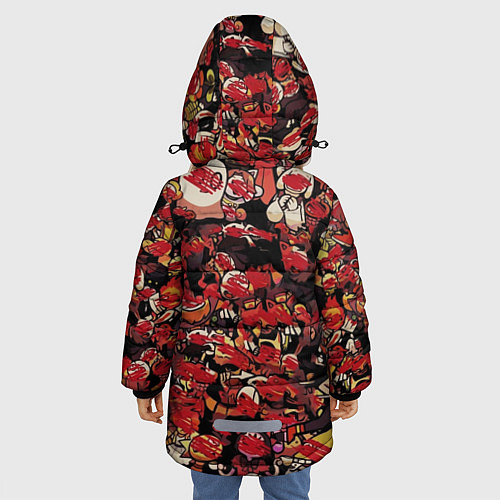 Зимняя куртка для девочки UNDERTALE CHARA / 3D-Красный – фото 4