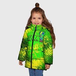 Куртка зимняя для девочки Brawl Stars leon, цвет: 3D-черный — фото 2