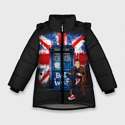 Куртка зимняя для девочки Doctor Who: Bad Wolf, цвет: 3D-светло-серый