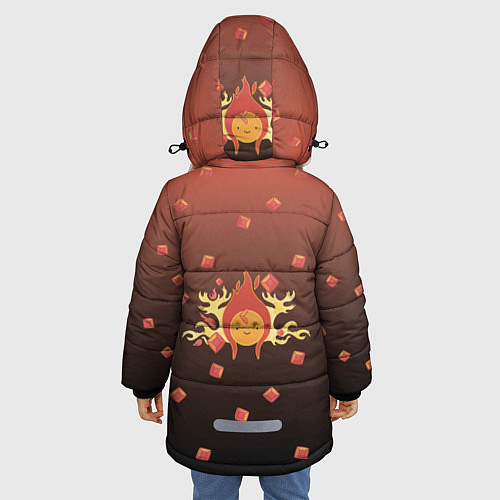 Зимняя куртка для девочки Flame Princess / 3D-Светло-серый – фото 4