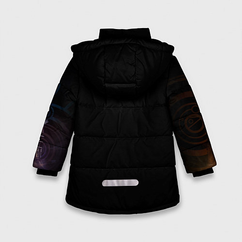 Зимняя куртка для девочки Доктор Кто / 3D-Черный – фото 2